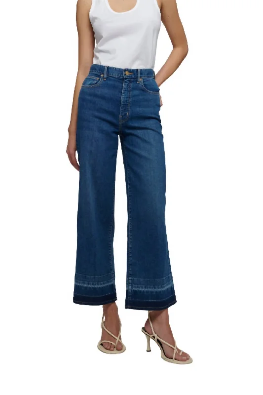 sharp slim pants -Isla High Rise Wide Crop Denim In Mercer