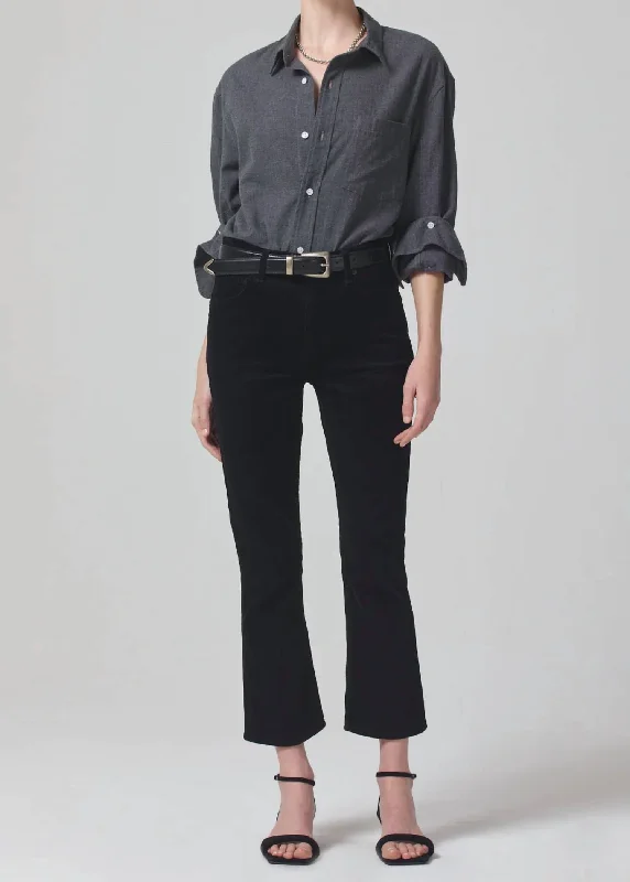 swift dry pants -Isola Cropped Corduroy Jean In Black