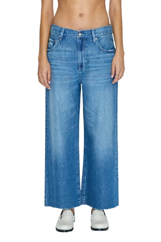 silky cotton pants -Jadyn Low Slung Jean In Amalfi