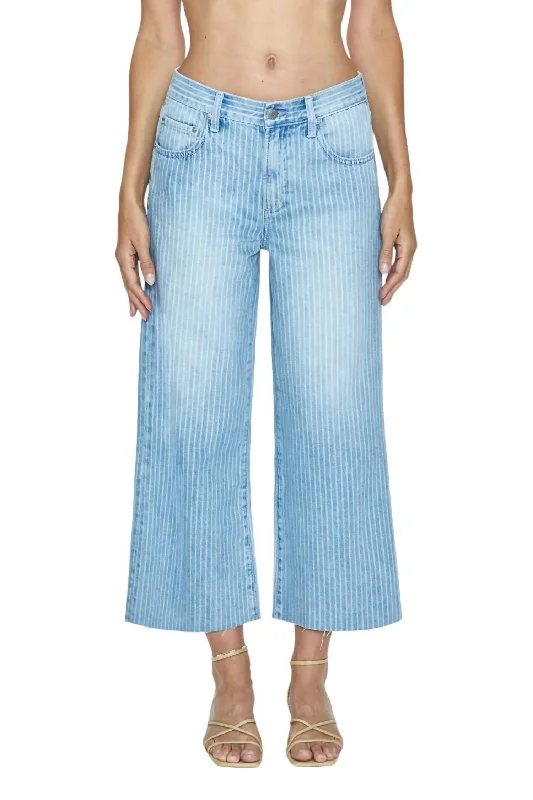 sleek straight leg pants -Jadyn Low Slung Jean In Canopy Stripe