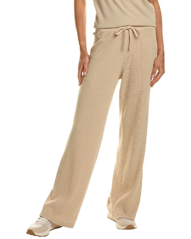 stylish paperbag pants -James Perse Thermal Wide Leg Lounge Pant