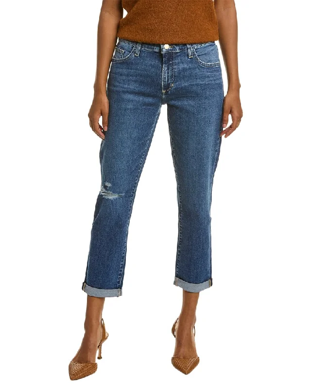 knit cotton pants -JOE'S Jeans The Bobby Mid-Rise Be The Light Boyfriend Jean