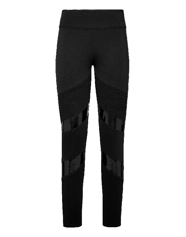 fun geometric pants -Jogging Biker Leggings Iconic Plein