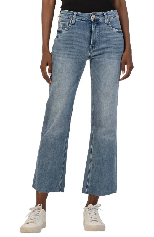 weekend laid-back pants -Kelsey Comprehension Hr Ankle Jeans In Blue