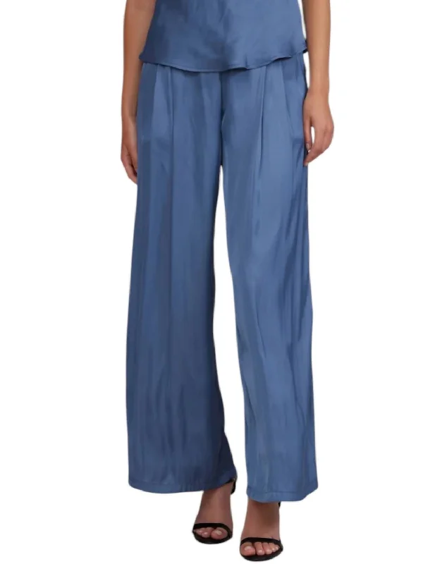 check bold pants -Kristy Pants In Slate Blue