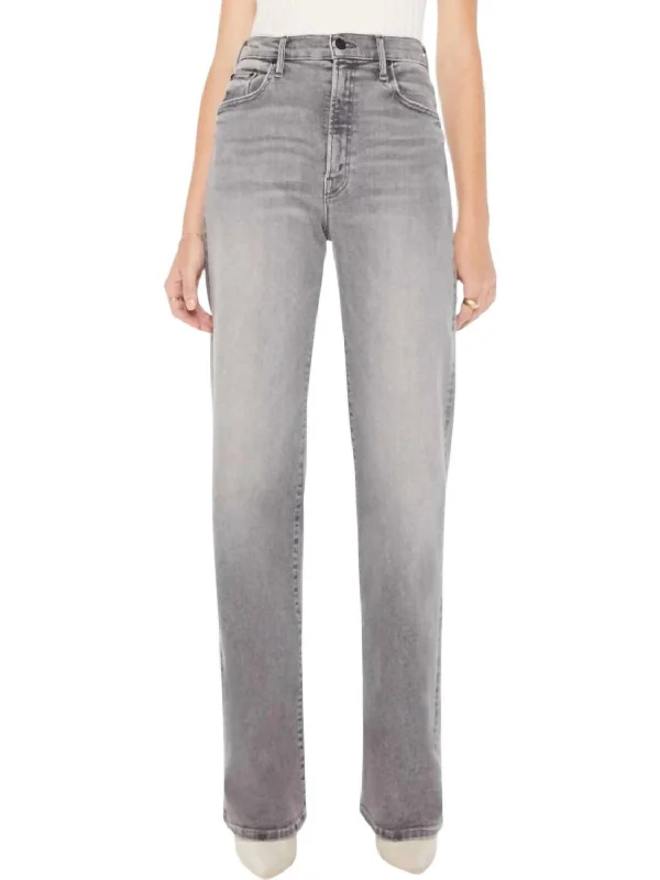 elegant straight pants -Lasso Heel Pants In Faded Grey