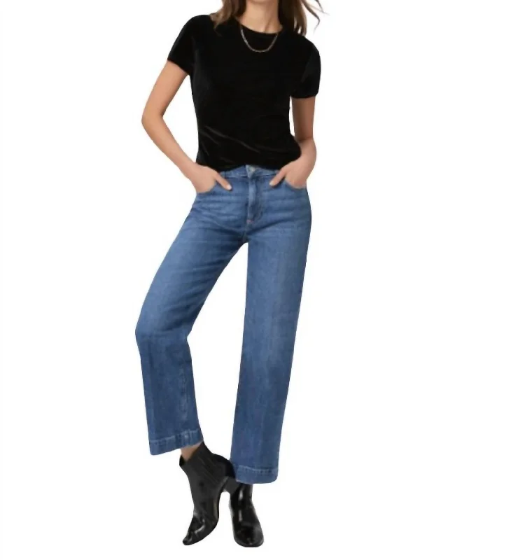 durable adventure pants -Leenah Ankle Jeans In Evolution