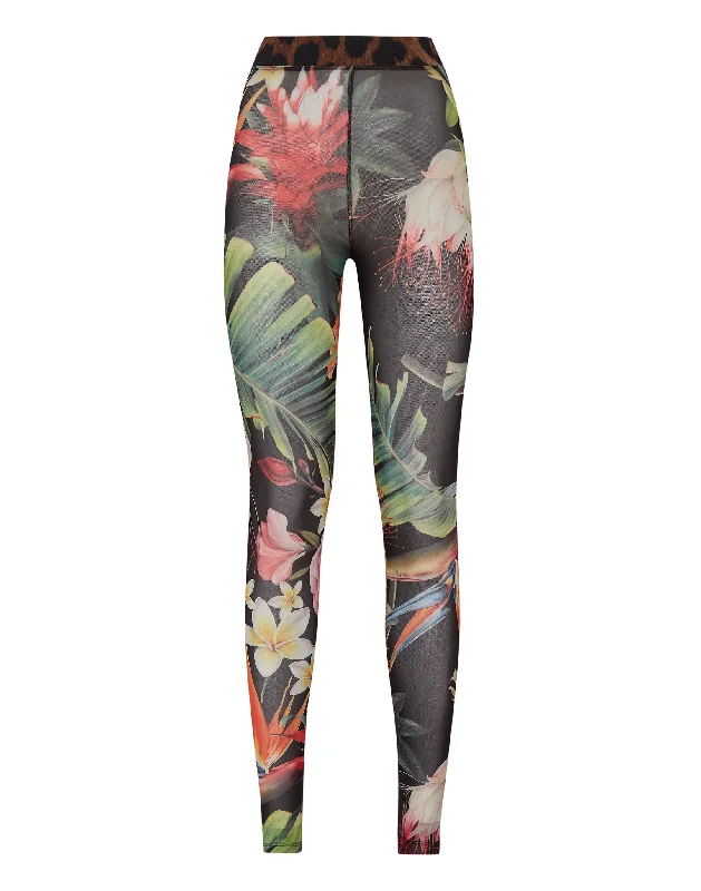 chic slim pants -Leggings Flowers