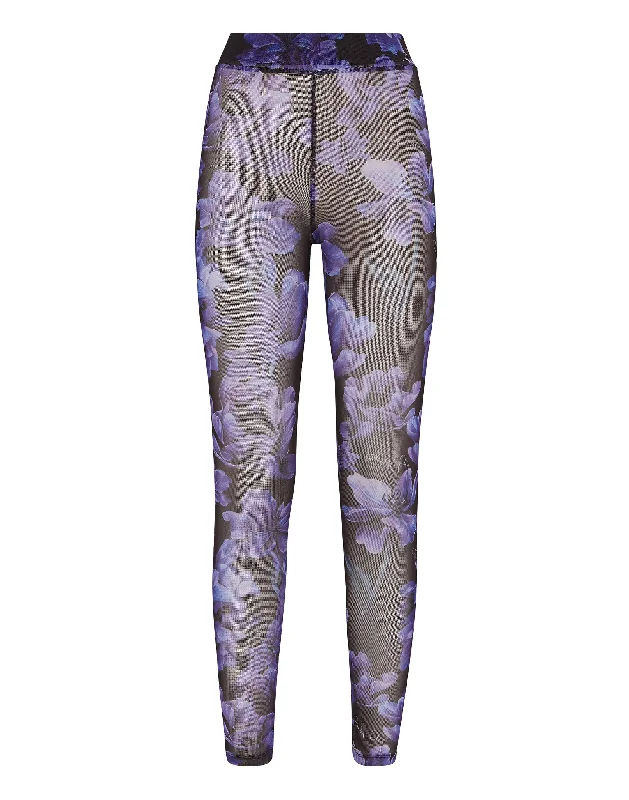 fitness sleek pants -Leggings Flowers