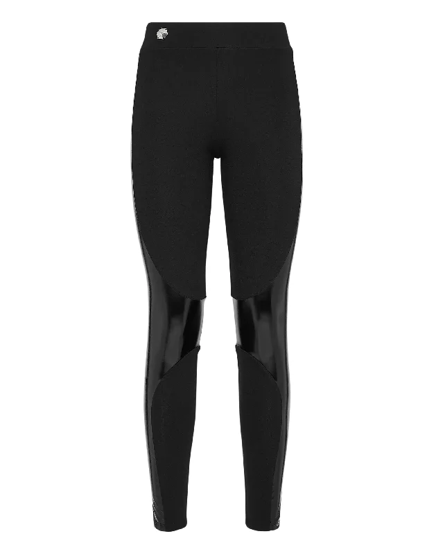 neutral simple pants -Leggings with Latex Inserts