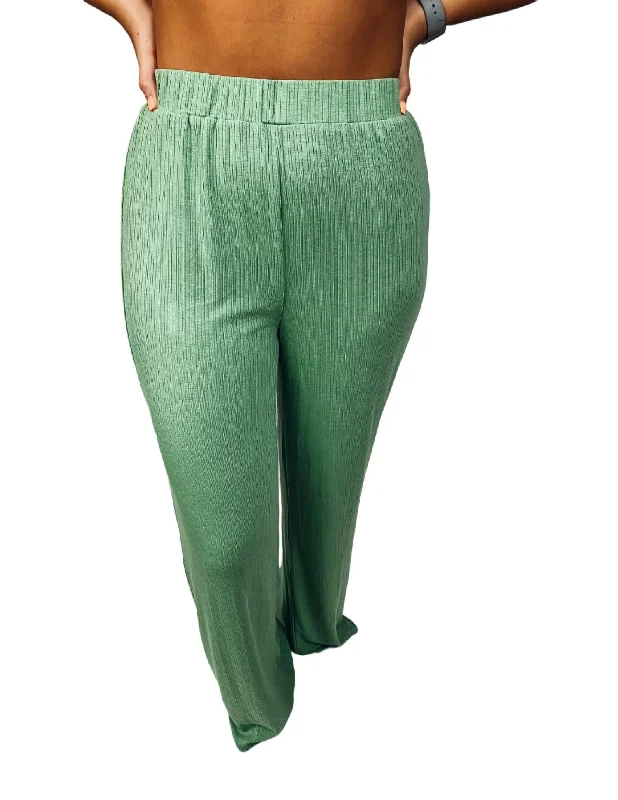 cut crisp pants -Light On Your Feet Pant In Sage Green