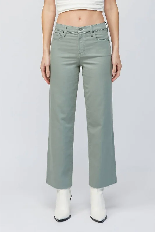 hemp green pants -Logan Dad Jeans In Sage