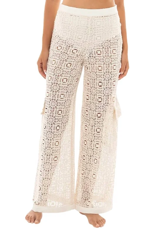 iconic print pants -Maca Pants In Beige