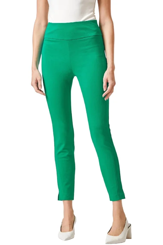 quirky pattern pants -Magic High Waisted Skinny Pant 26" In Kelly Green