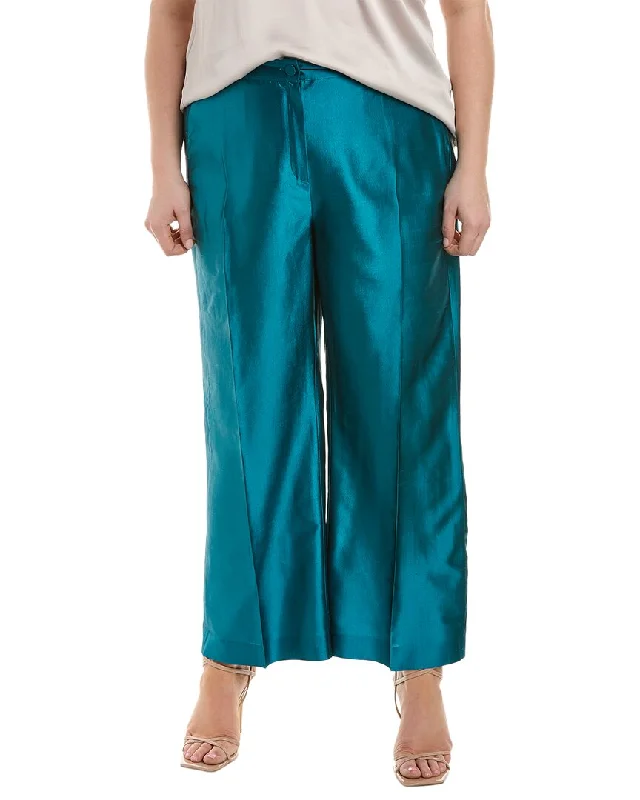 vivid athletic pants -Marina Rinaldi Plus Raggiox Silk Trouser