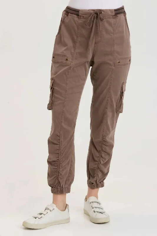 cool palazzo pants -Maxime Jogger Pants In Craft Pigment