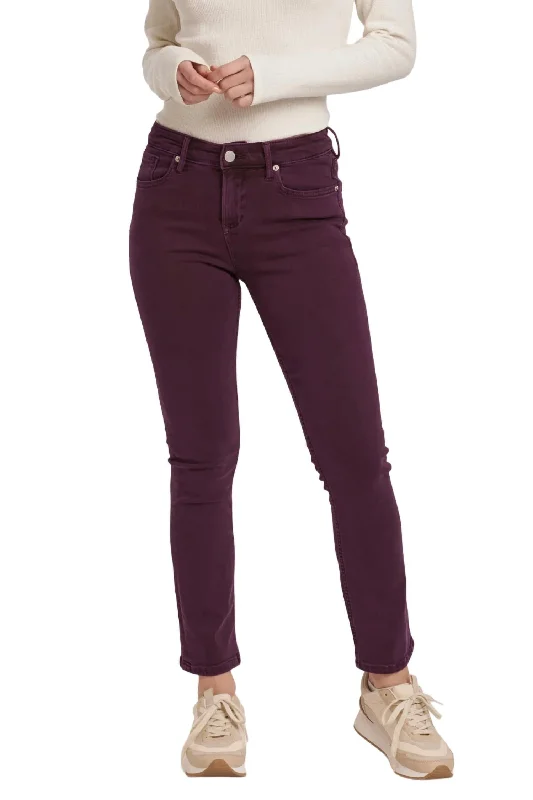 fast running pants -Mid Rise Blaire Straight Leg Jeans In Morsaki