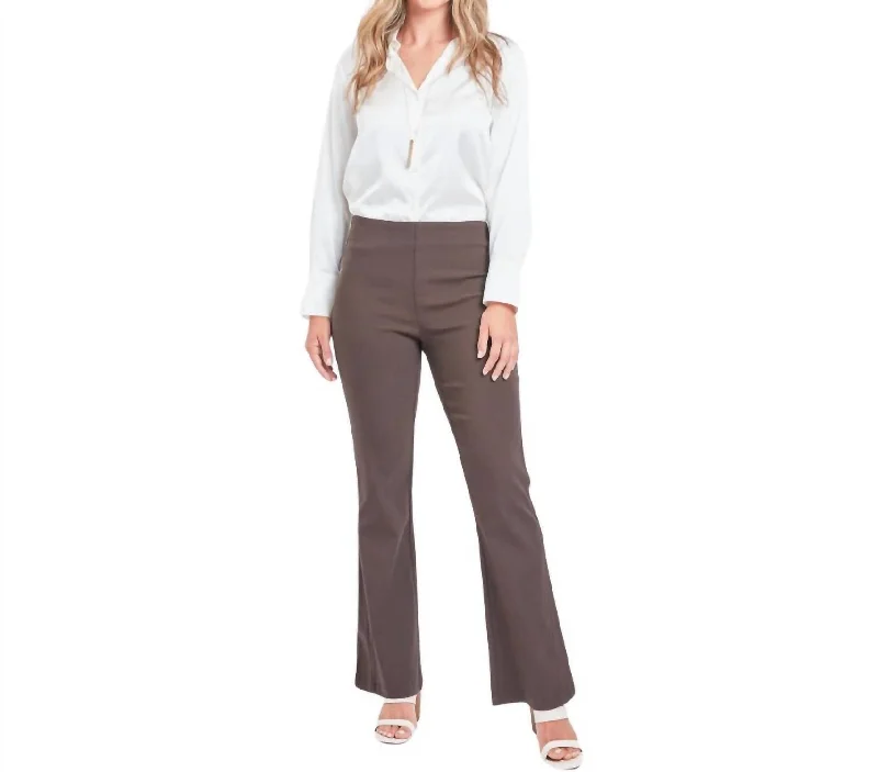 edge flowy pants -Missy Pull On Bootcut Pants In Clove