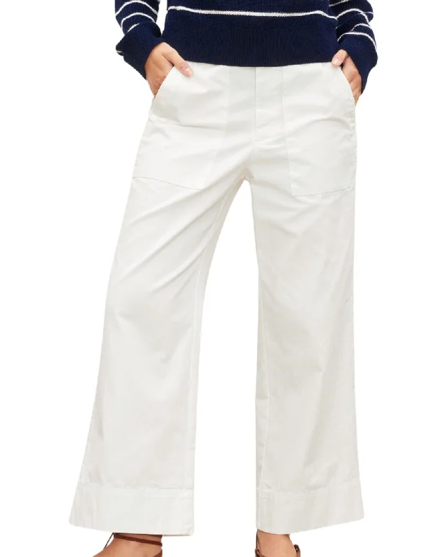 chill casual pants -Mya Wide Leg Pants In Sleet