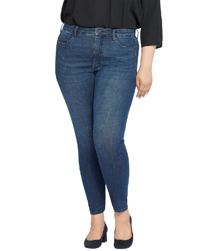 smooth cotton mix pants -NYDJ Plus Seamless High-Rise Ami Skinny Jean