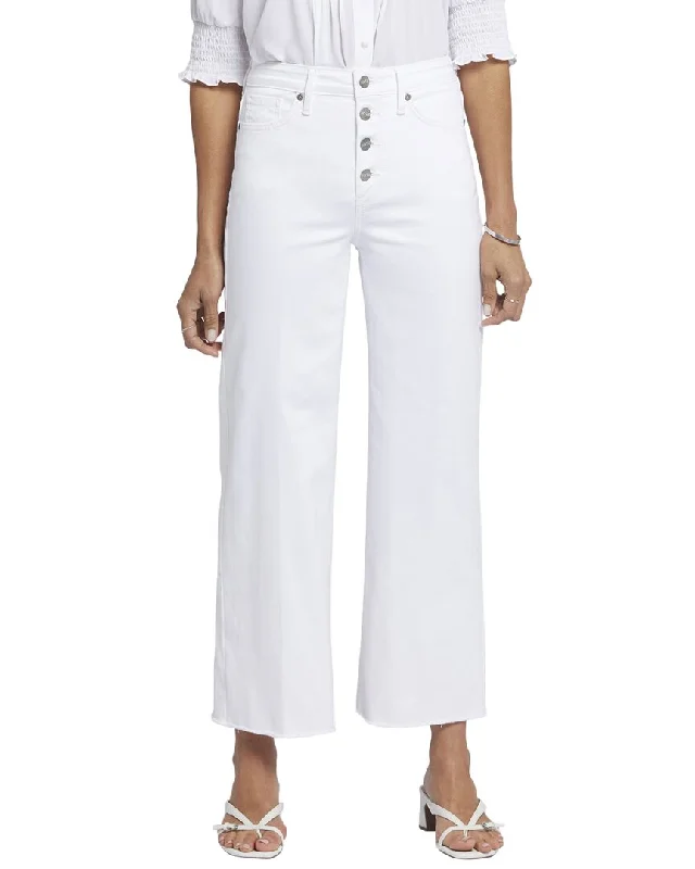 tailored smart pants -NYDJ Teresa Optic White Wide Leg Jean