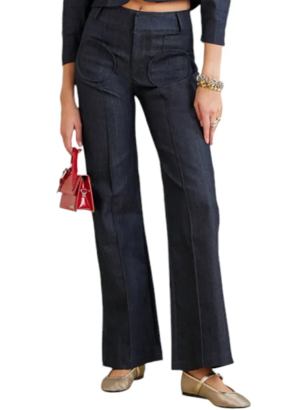 oversized relaxed pants -Olafur Denim Pants In Dark Blue