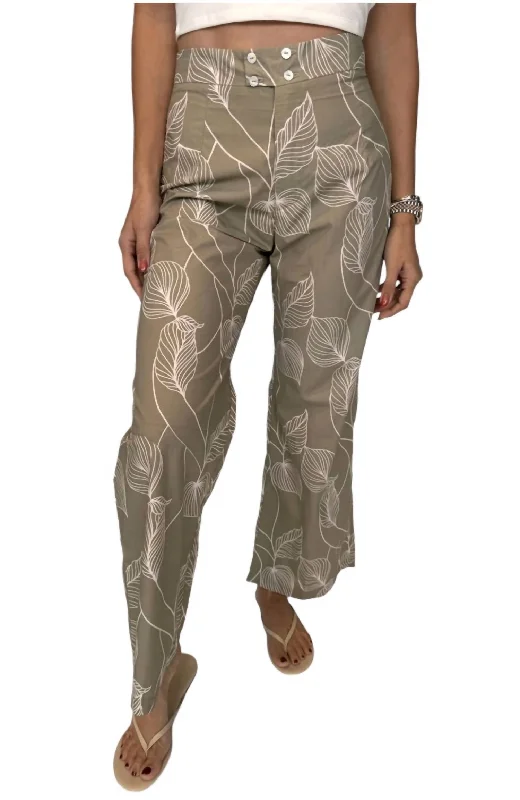 contrast bold pants -Palmera Pants In Tan