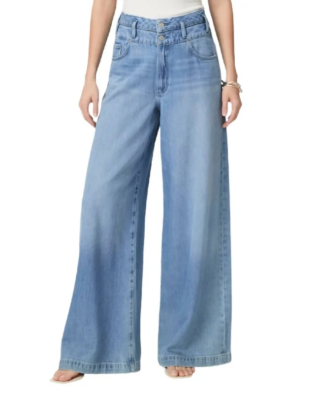 tough adventure pants -Portia Wide Leg Jean In Enzo