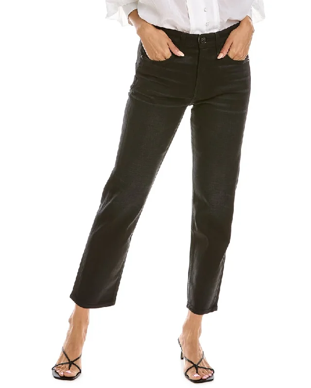 thick layered pants -rag & bone Maya Worn Black High-Rise Ankle Slim Jean