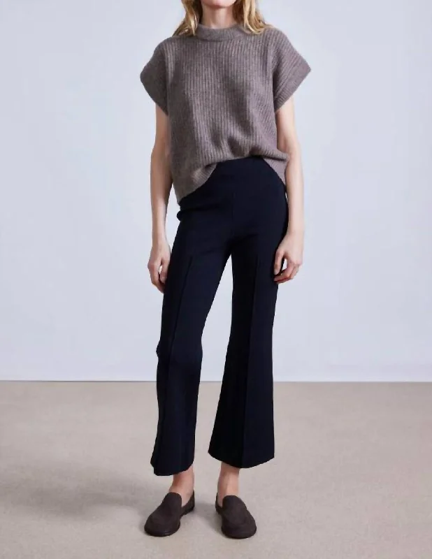 basic clean pants -Rene Flare Trouser In Black