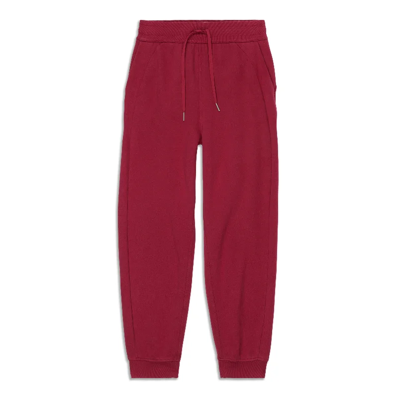 solid sleek pants -Scuba High-Rise Relaxed Jogger - Resale