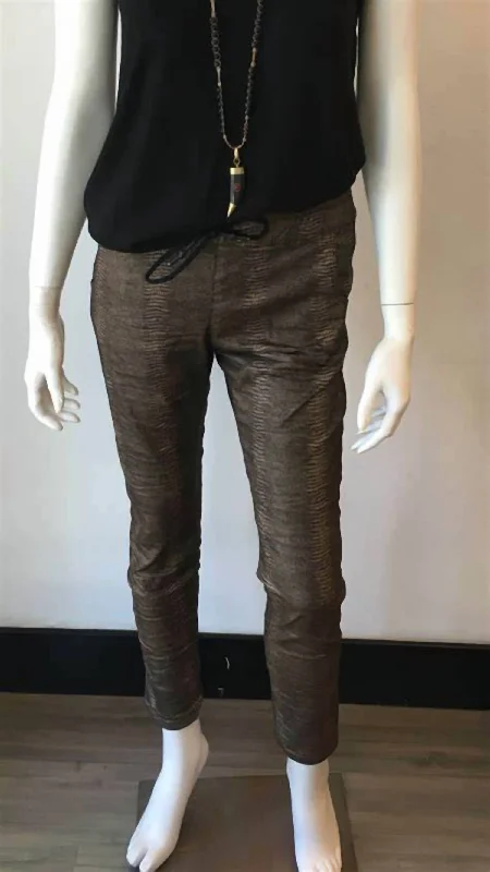 natural bamboo pants -Shely Bronze Snake