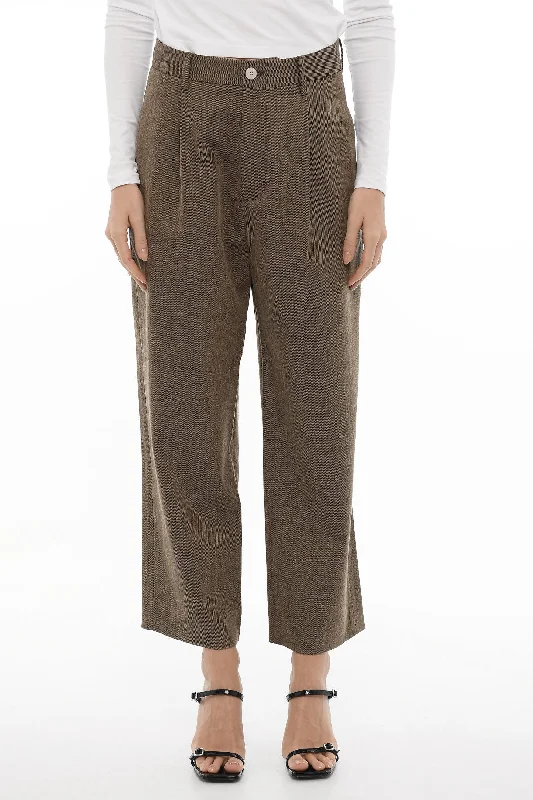 retro badge pants -Sibel Saral Wool Blend FRITZ Single Pleat Pants