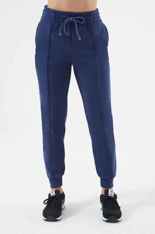 gentle jersey pants -Sleek Piper Jogger In Midnight Blue