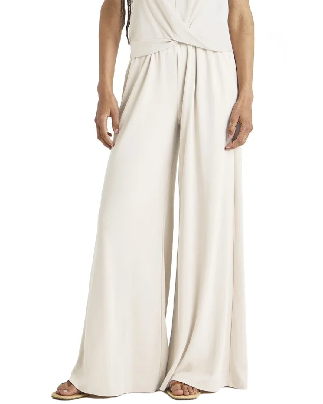 fitted tailored pants -Splendid Giada Sandwash Palazzo Pant