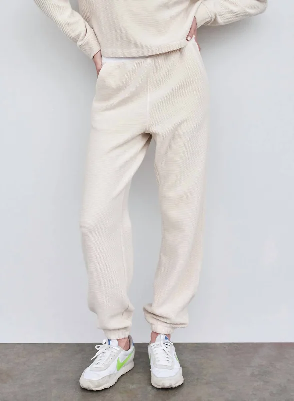 dynamic workout pants -Stateside Rib Sweatpant In Cream