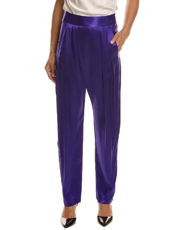 classic logo pants -THE SEI Draped Pleat Silk Trouser