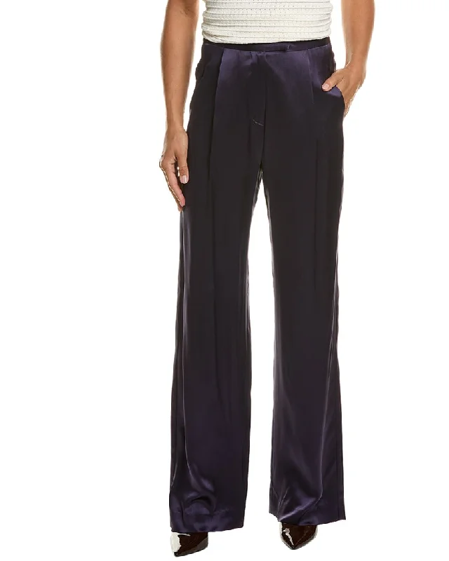 green hemp pants -THE SEI Silk Wide Leg Pant