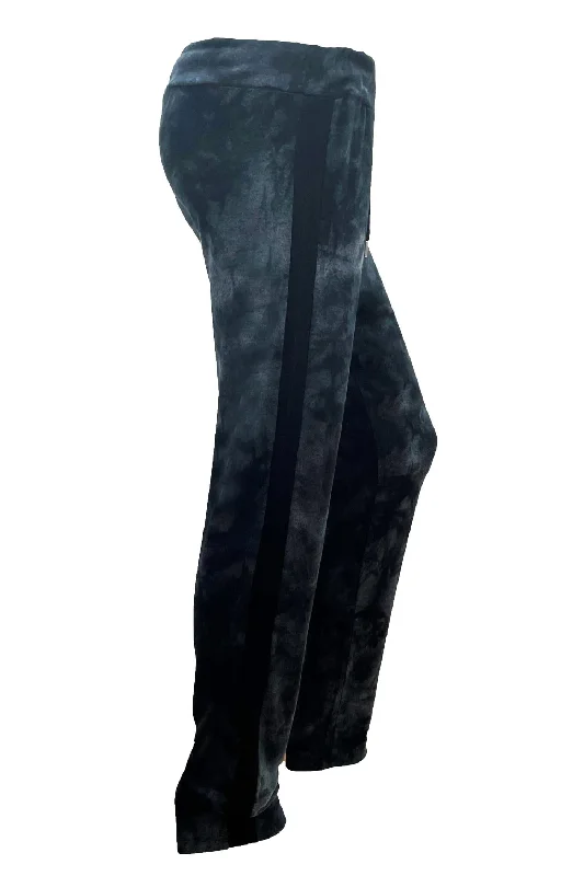 smart tailored pants -Tie Dye Track Jogger In Oil Black