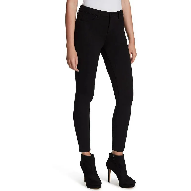 curved edge pants -Women's Kiss Me High Rise Ankle Skinny Jean In Black