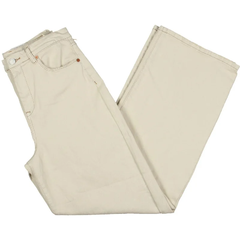 active stretch pants -Womens Mid Rise Casual Wide Leg Jeans