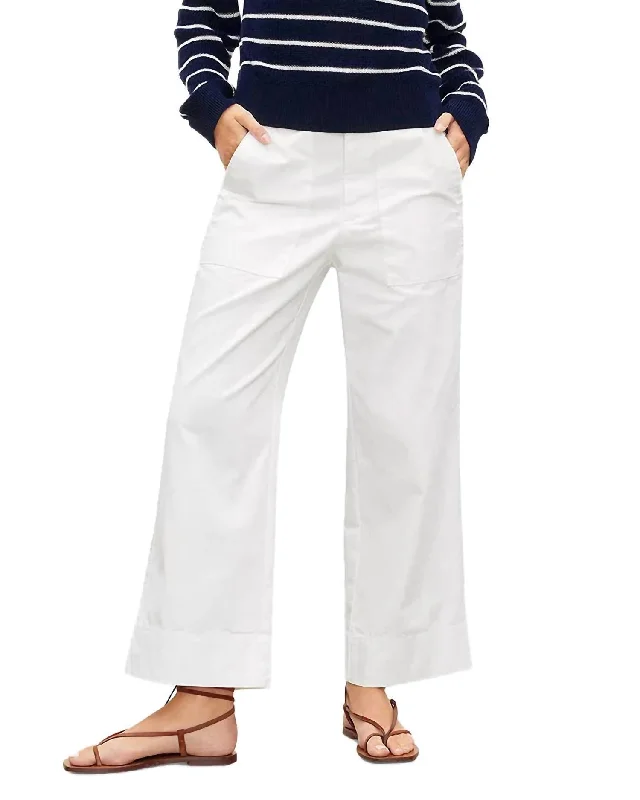 elastic rib pants -Women's Sabine Pants In White