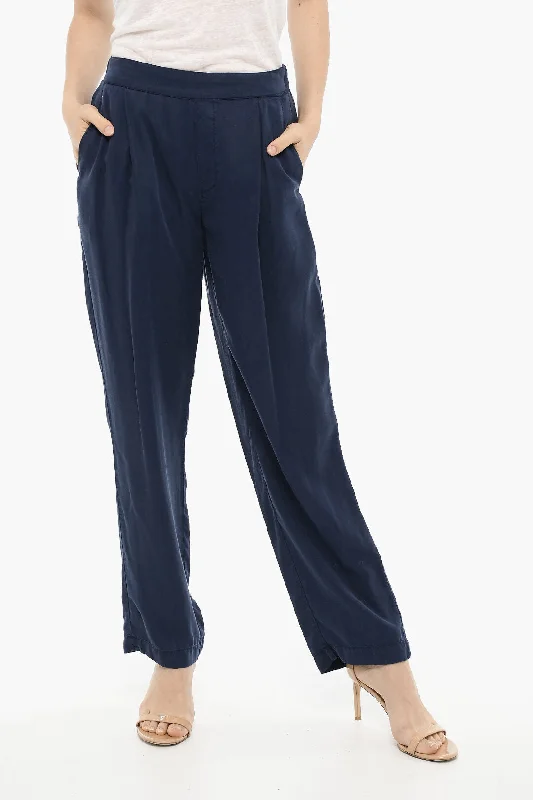 fitness solid pants -Woolrich Single Pleat Flared Pants