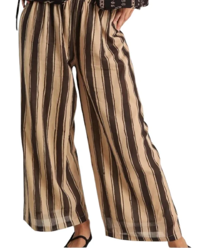 dry swift pants -Zebra Stroll Pants In Brown